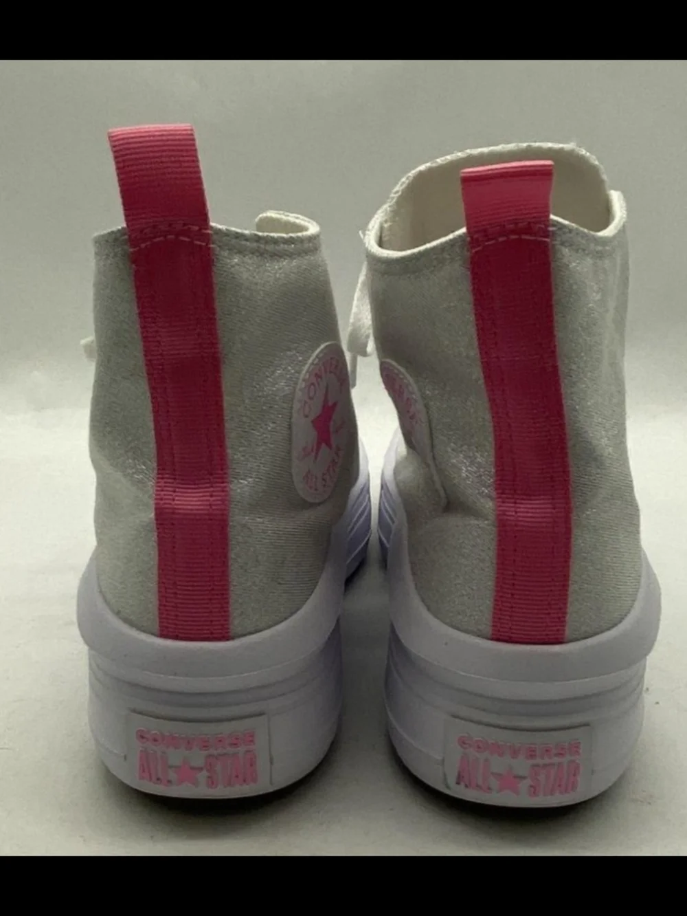 Converse All Star Move Sparkle Platform High Top Sneakers GS Size 7 Like New
